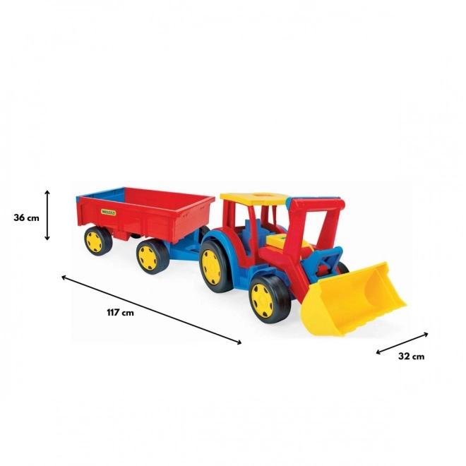 Großer Traktor-Lader mit Anhänger
