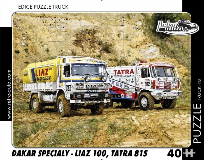 Retro-Autos Puzzle Lkw Rallye Dakar