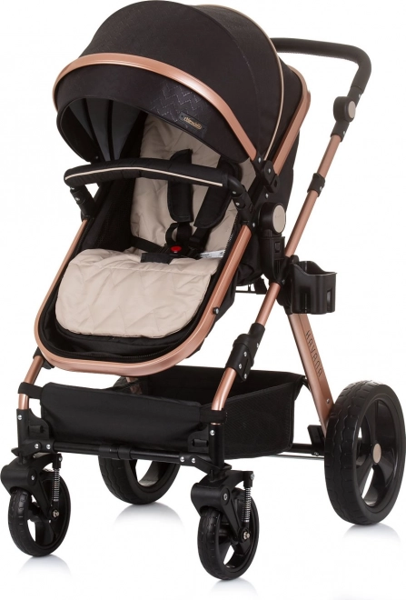 CHIPOLINO Kombinierter Kinderwagen HAVANA 2in1 Obsidian – Goldene