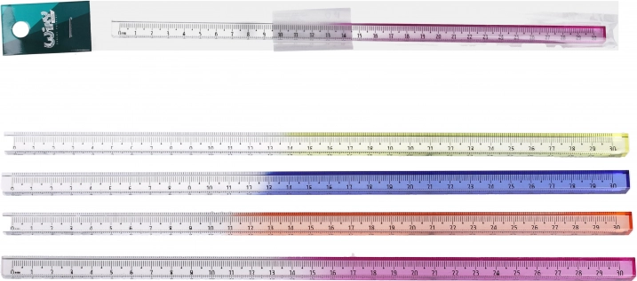 3D-Lineal 30 cm bunt