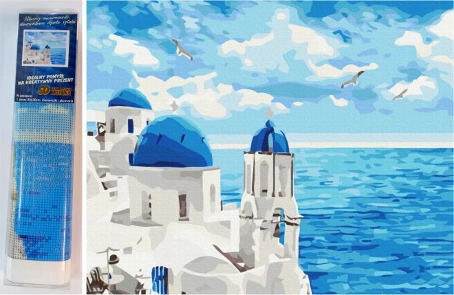 Diamantmalerei Wolken über Santorini 30x40cm