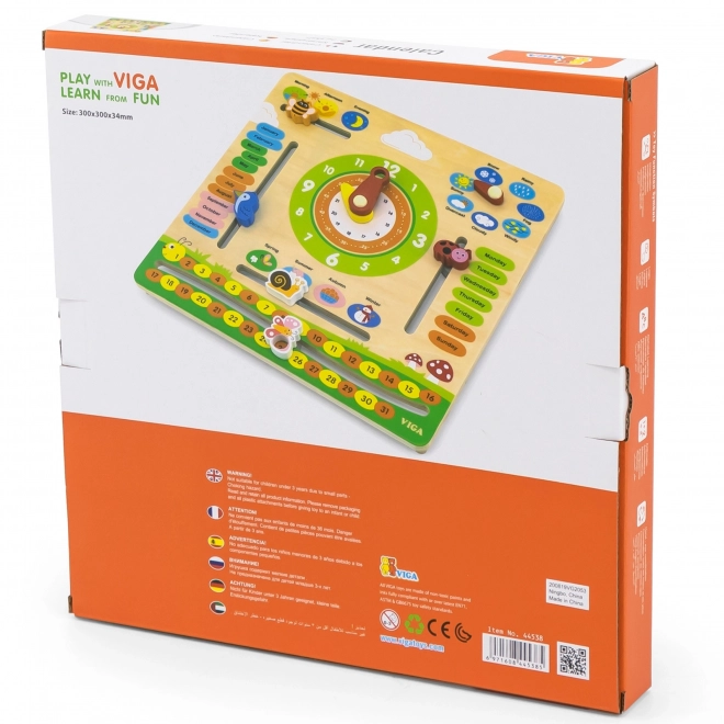 VIGA Bildungs-Holzkalender für Kinder