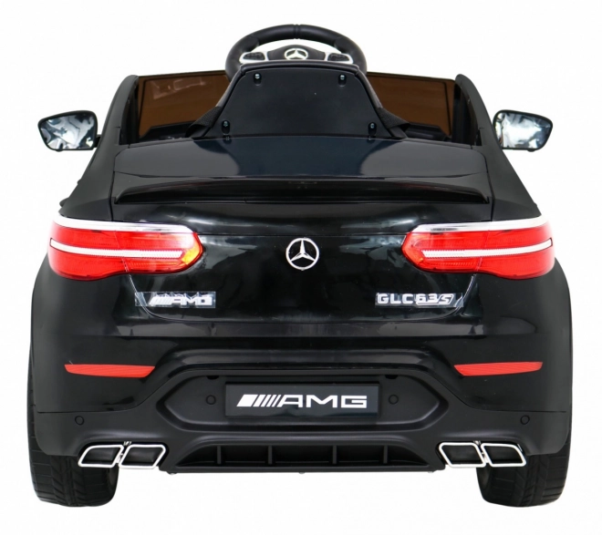 Mercedes Benz GLC63S für Kinder schwarz + Fernbedienung + 4x4 Antrieb + MP3 LED + EVA + langsamer Start