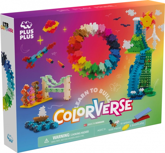 Plus-Plus Lerne zu bauen Regenbogen Super Set