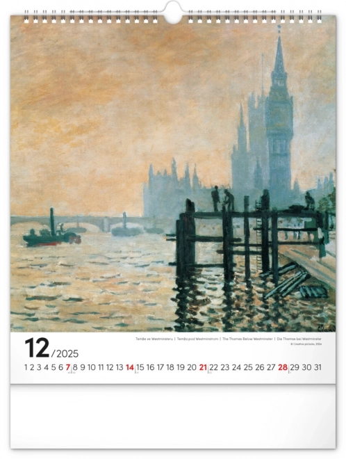 Nástěnný Kalender Claude Monet 2025