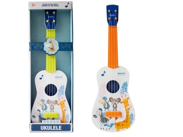 Orangefarbene Ukulele-Gitarre