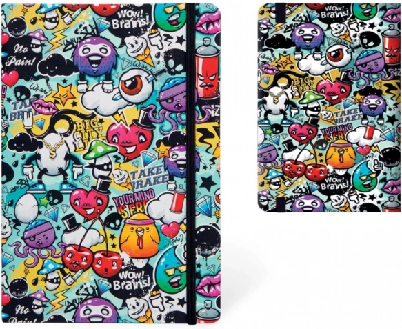 Notizbuch A5 mit festem Einband, Graffiti-Design