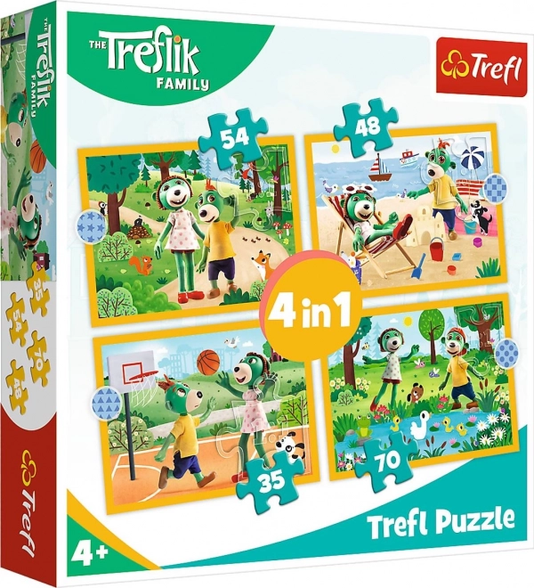 Trefl Puzzle 4-in-1 - Die Treflik Familie