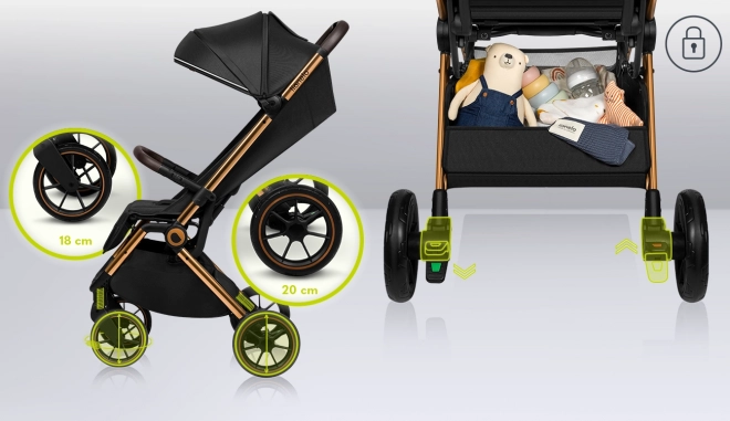 Sportkinderwagen Lionelo Cloe Braun Rost – Grauer Stein