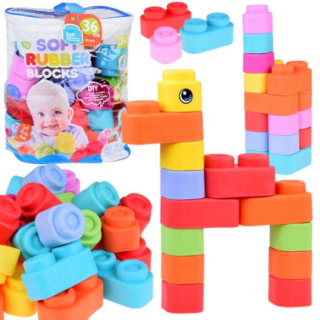 Bunte weiche Gummiwürfel für Kinder 36 Stück