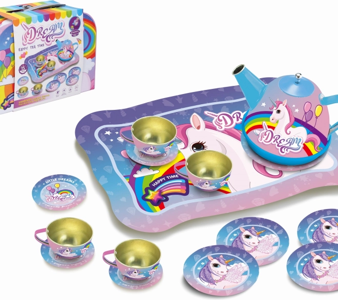 Teeset im Koffer Einhorn