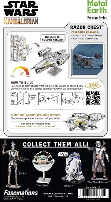 Metal Earth 3D Puzzle Star Wars Das Mandalorianische: Razor Crest