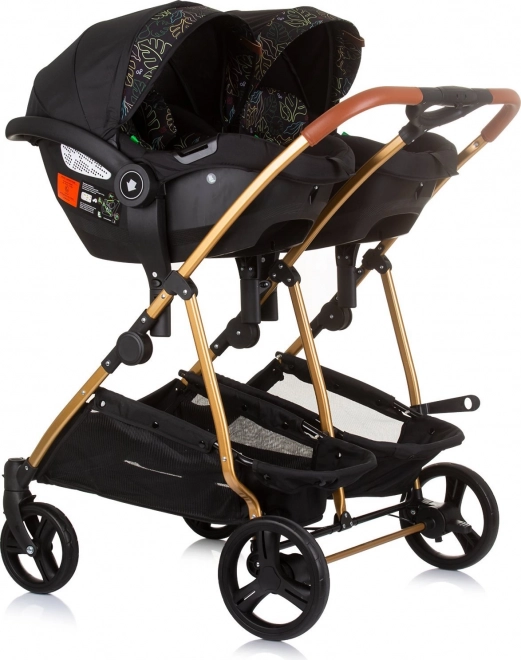 Chipolino Autokindersitz Duo Smart i-Size 40-87 cm, Obsidian Leaves