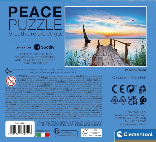 Clementoni Peace Puzzle: Ruhiger Wind 500 Teile