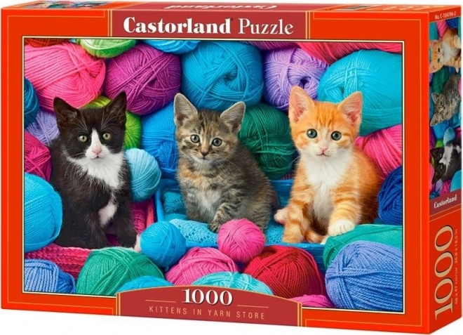 Puzzle 1000 Teile Katzen in Wollknäueln