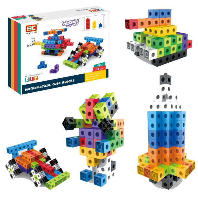 Woopie Konstruktionsbausteine 3D Würfel - Set mit 150 Teilen