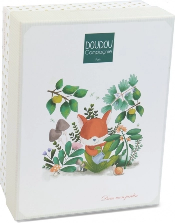 Doudou Geschenkset Plüsch Schmusetuch Fuchs Rosmarin 27 cm