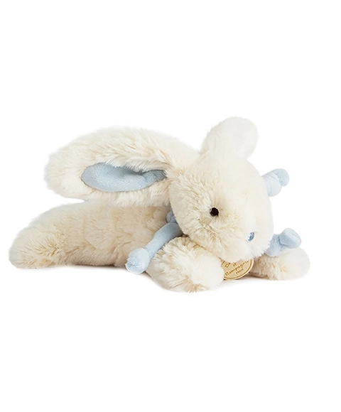 Doudou Plüsch-Kaninchen Geschenkset Blau