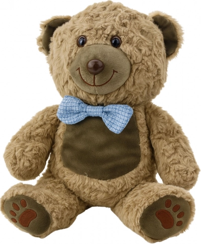 Plüsch-Teddybär mit blauem Schleifenfliege 30 cm