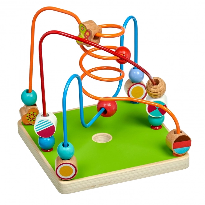 Holzmotorikwürfel 5-in-1 mit Uhr