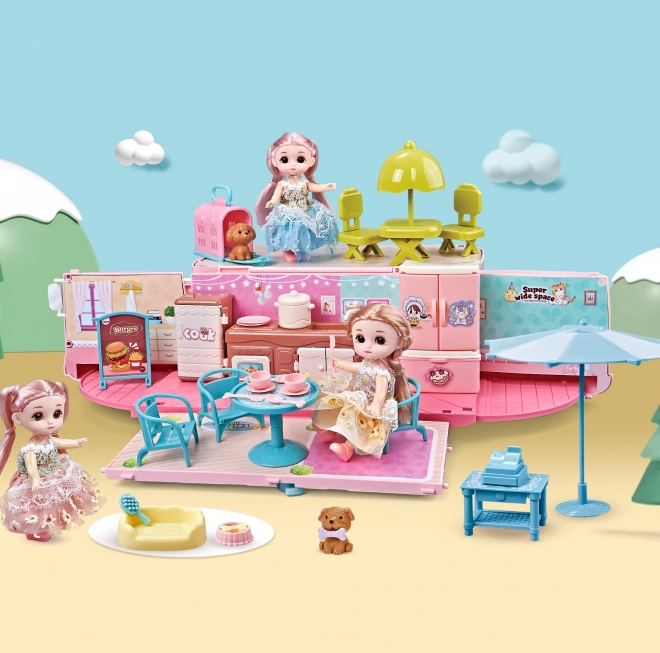 WOOPIE Wohnmobil für Puppen 2v1 Haus XXL