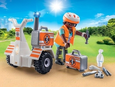 Playmobil City Life Rettungs-Einsatzmotorrad mit Lichtern