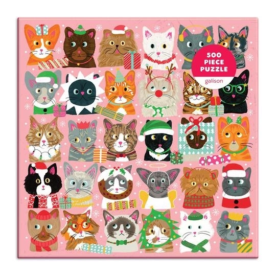 Puzzle Galison Festliche Katzen 500 Teile