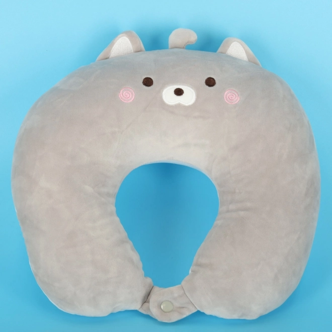 Magisches 2-in-1-Reisekissen Brezel Maskottchen Katze