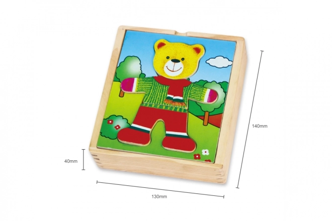 Holzpuzzle Anziehspiel Bärenfigur