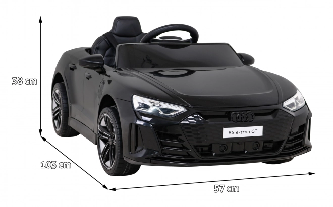 Audi RS E-Tron GT elektrisches Kinderauto mit Fernbedienung und 4x4 Antrieb – Schwarz