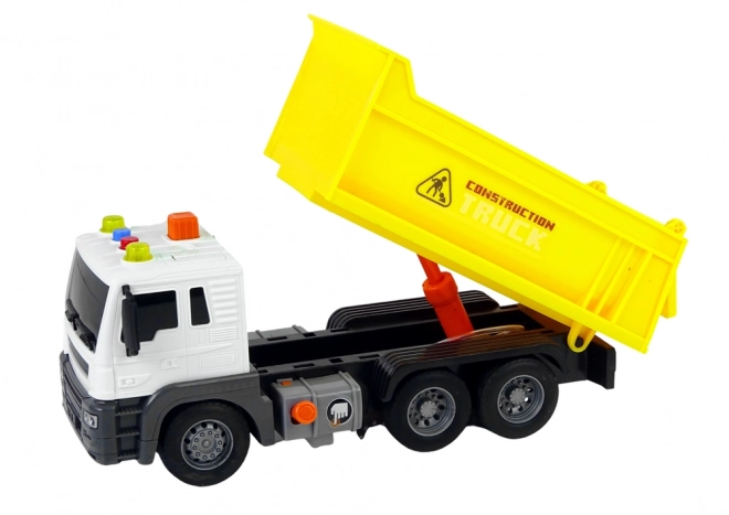 Bau-Lkw mit Kippanhänger und Lichteffekten