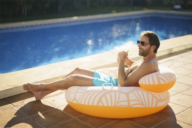 Schwimmring mit Rückenlehne in Orange