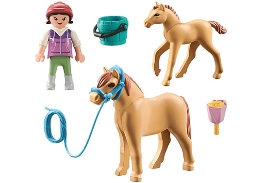 Kind mit Pony und Fohlen Spielset