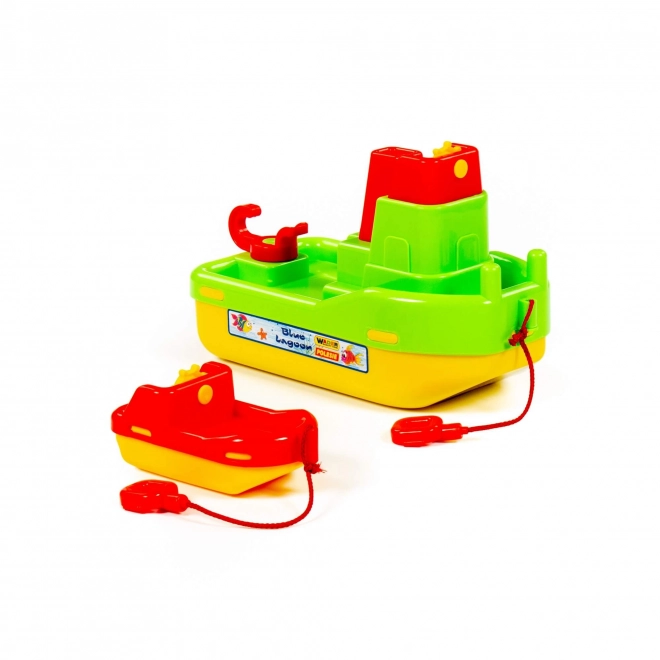 Schlepper + Boot – Grün