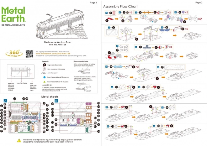 3D-Puzzle Tram W-Class von METAL EARTH