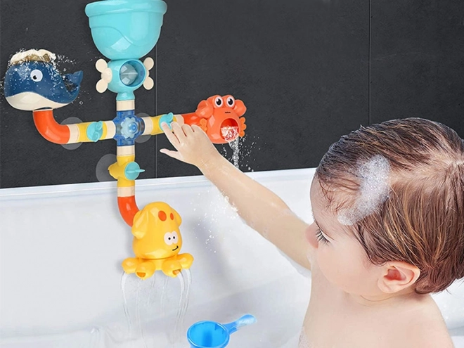 Kreatives Badespielzeug mit Meerestieren