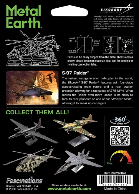 METAL EARTH 3D Puzzle Hubschrauber S-97 Raider