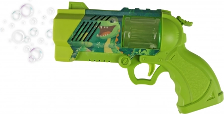 Dinosaurier-Seifenblasenpistole mit Licht – grün