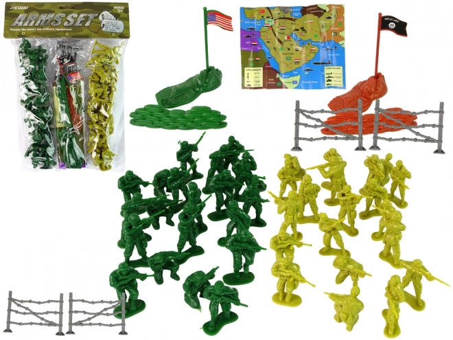 Militärspielset mit Soldatenfiguren 51-teilig