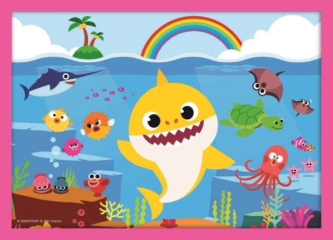 Puzzle Baby Shark Familie 4-in-1