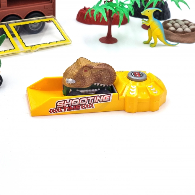 Woopie Dinosaurier-LKW mit Abschussrampe und Autos