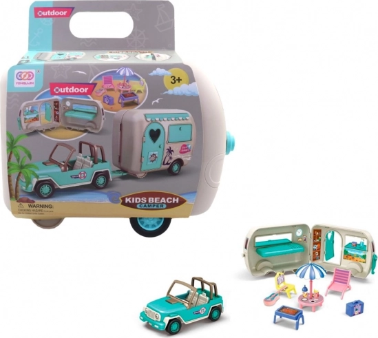 Auto mit Zubehör im Kinderkoffer