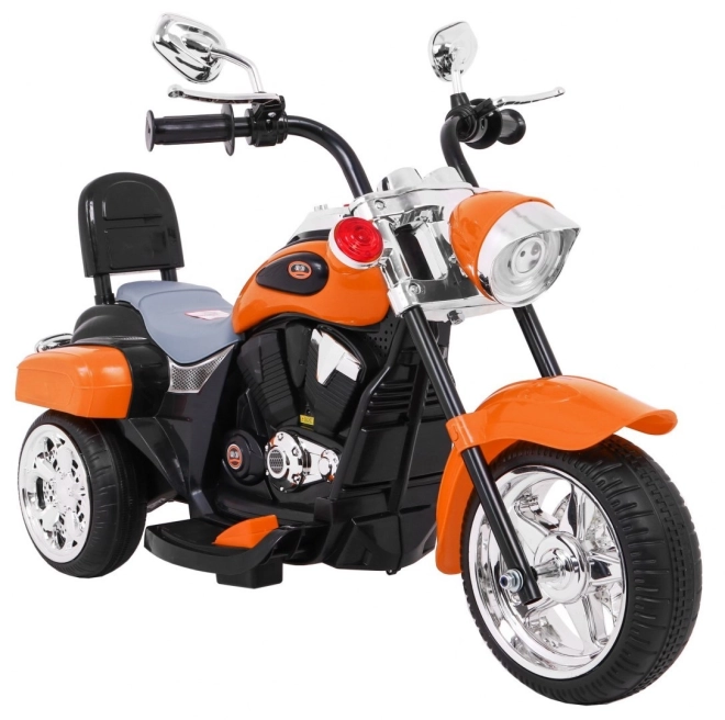 Kinder Elektromotorrad Chopper NightBike Weiß – orange