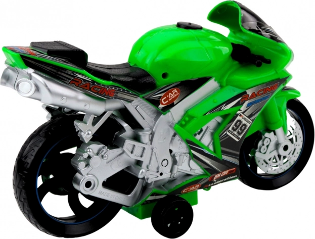 Rennmotorrad mit Licht- und Soundeffekten grünes Spielzeug