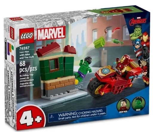 Iron Man mit Motorrad und Hulk LEGO Bausatz