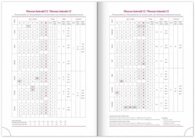 Notique Wochenkalender Balacron 2025 Silber