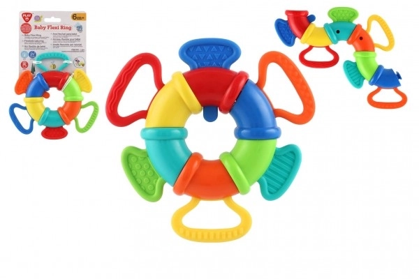 Rassel/Beißring/Flexi-Ring Plastik/Silikon 15cm auf Karte 6m+