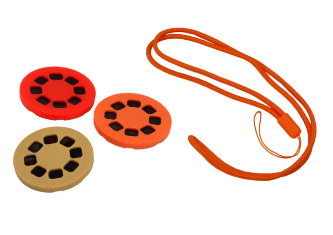 Set mit bunten Scheiben