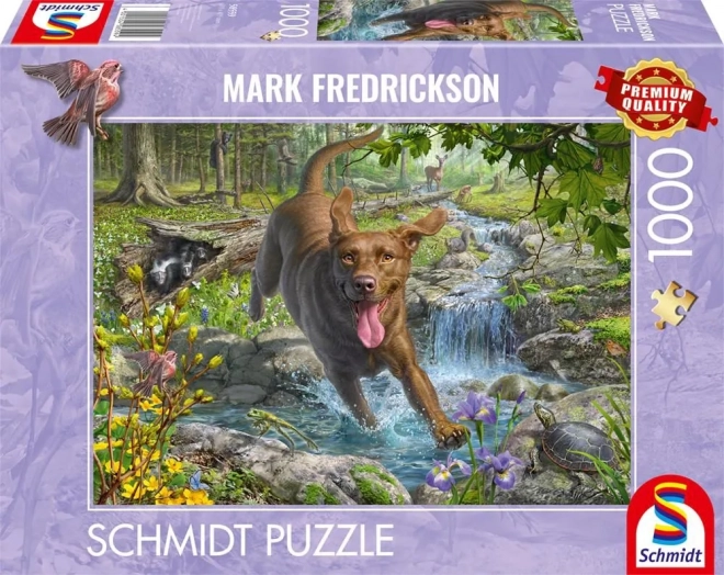 Puzzle Retriever im Frühling 1000 Teile