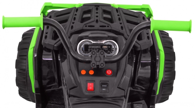 ATV-Quad 2,4GHz mit Batterie für Kinder schwarz und grün + Fernbedienung + EVA-Räder + MP3-Radio + Langsamer Start